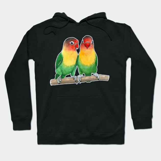 Fischer's lovebirds Hoodie by Savousepate